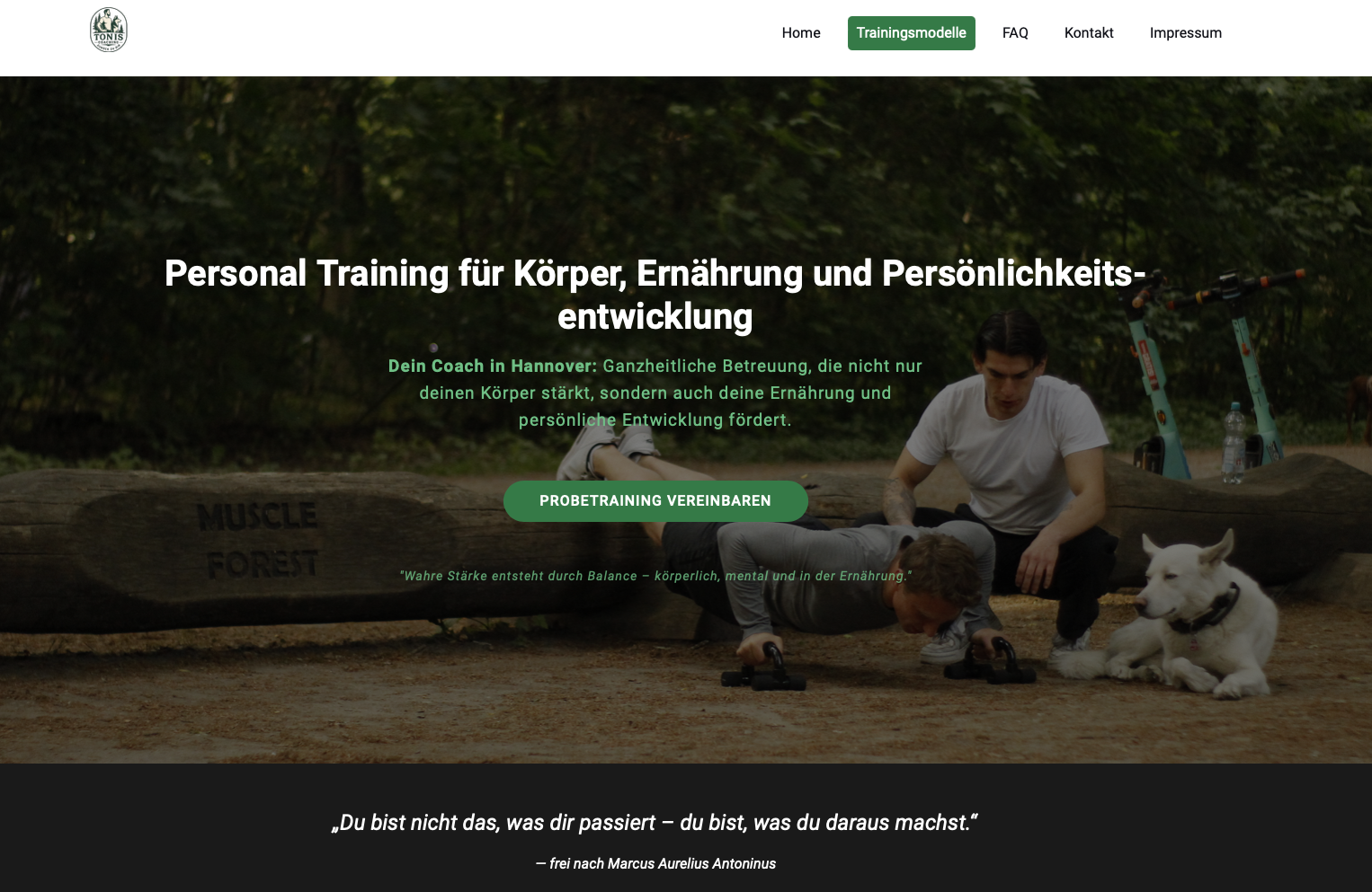 Tonis Coaching – Klarheit. Stärke. Natur.